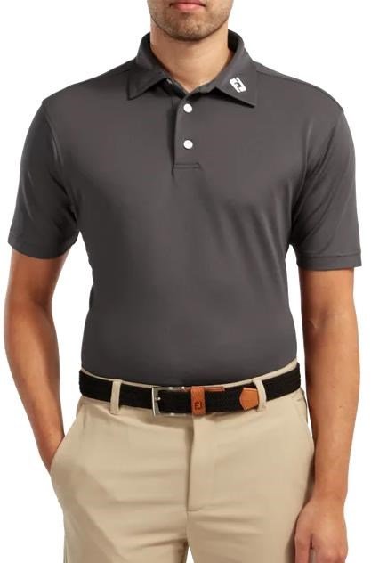 FootJoy Stretch Pique Solid Athletic Fit Herren Poloshirt, charcoal