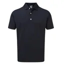 FootJoy Stretch Pique Solid Rib Knit Collar Herren Poloshirt, dunkelblau