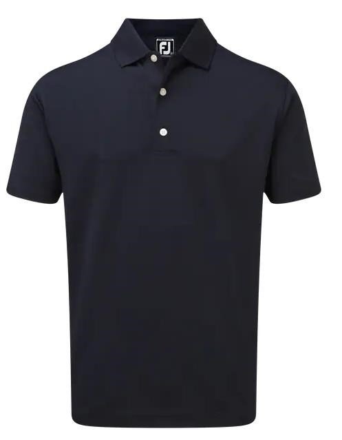 FootJoy Stretch Pique Solid Rib Knit Collar Herren Poloshirt, dunkelblau
