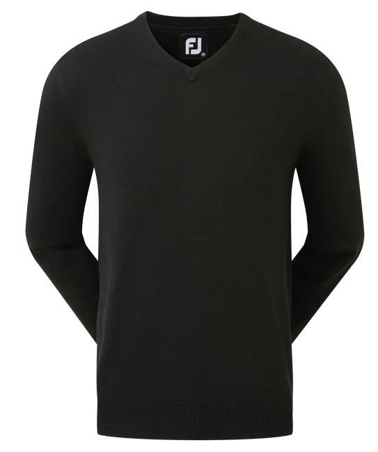 FootJoy Wool Blend V-Neck Herren Pullover, schwarz