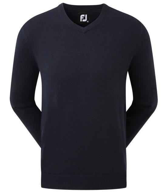 FootJoy Wool Blend V-Neck Herren Pullover, dunkelblau