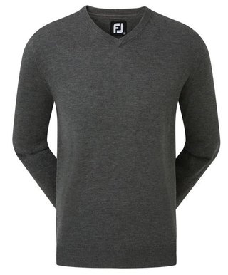 FootJoy Wool Blend V-Neck Herren Pullover, dunkelgrau