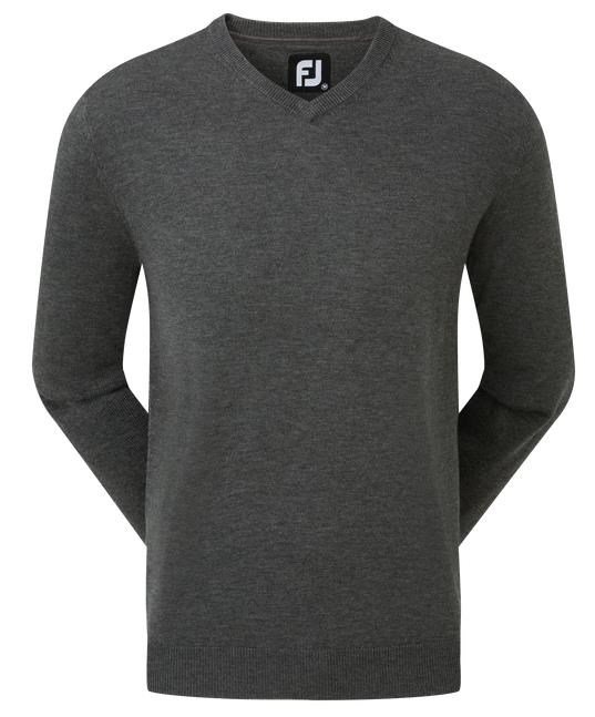 FootJoy Wool Blend V-Neck Herren Pullover, dunkelgrau