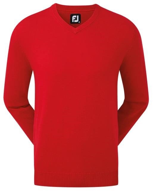 FootJoy Wool Blend V-Neck Herren Pullover, rot