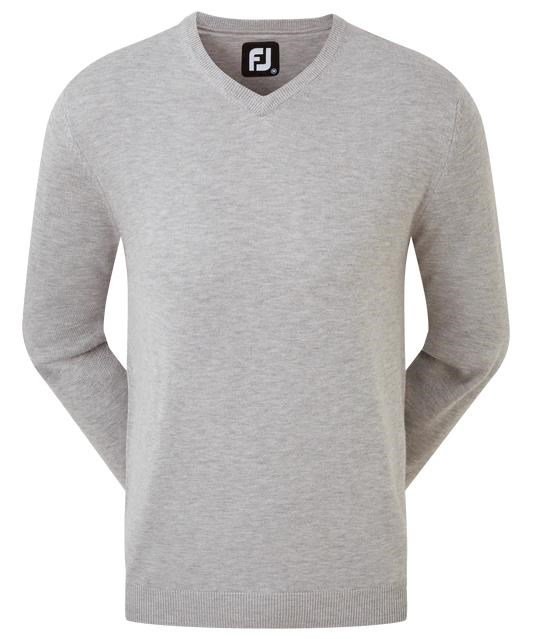 FootJoy Wool Blend V-Neck Herren Pullover, grau