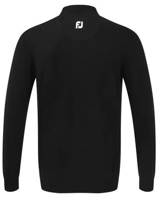 FootJoy Wool Blend 1/2 Zip Herren Pullover, schwarz