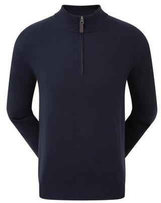 FootJoy Wool Blend 1/2 Zip Herren Pullover, dunkelblau