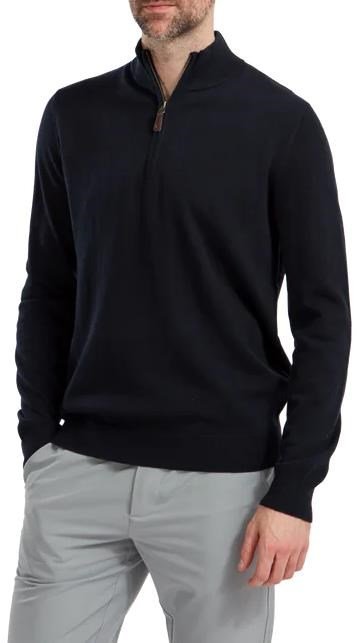 FootJoy Wool Blend 1/2 Zip Herren Pullover, dunkelblau