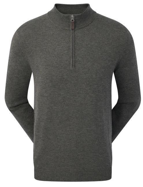FootJoy Wool Blend 1/2 Zip Herren Pullover, grau