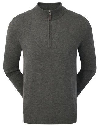 FootJoy Wool Blend 1/2 Zip Herren Pullover, grau
