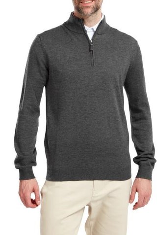 FootJoy Wool Blend 1/2 Zip Herren Pullover, grau
