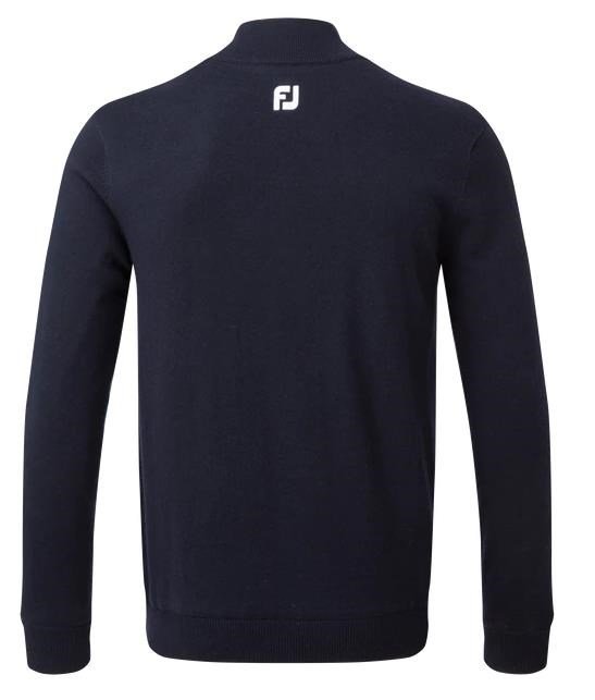 FootJoy Wool Blend Lined 1/2 Zip Herren Pullover, dunkelblau