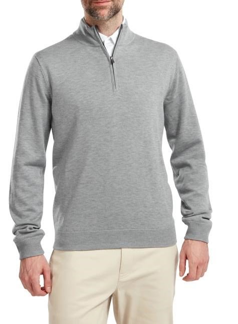 FootJoy Wool Blend Lined 1/2 Zip Herren Pullover, grau