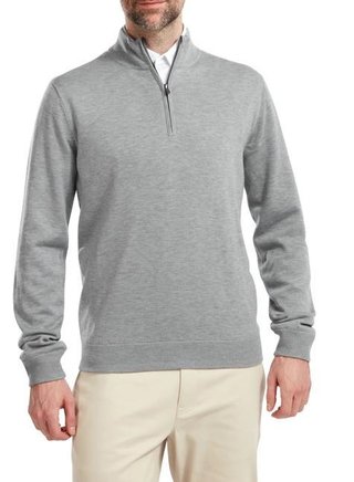 FootJoy Wool Blend Lined 1/2 Zip Herren Pullover, grau