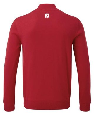 FootJoy Wool Blend Lined 1/2 Zip Herren Pullover, rot