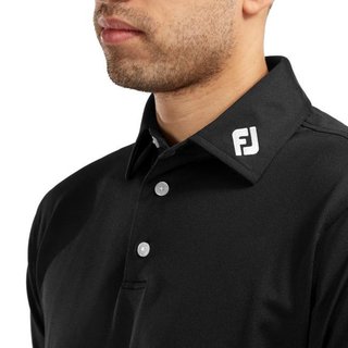 FootJoy Stretch Pique Solid Herren Poloshirt, schwarz