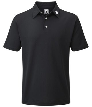 FootJoy Stretch Pique Solid Herren Poloshirt, schwarz