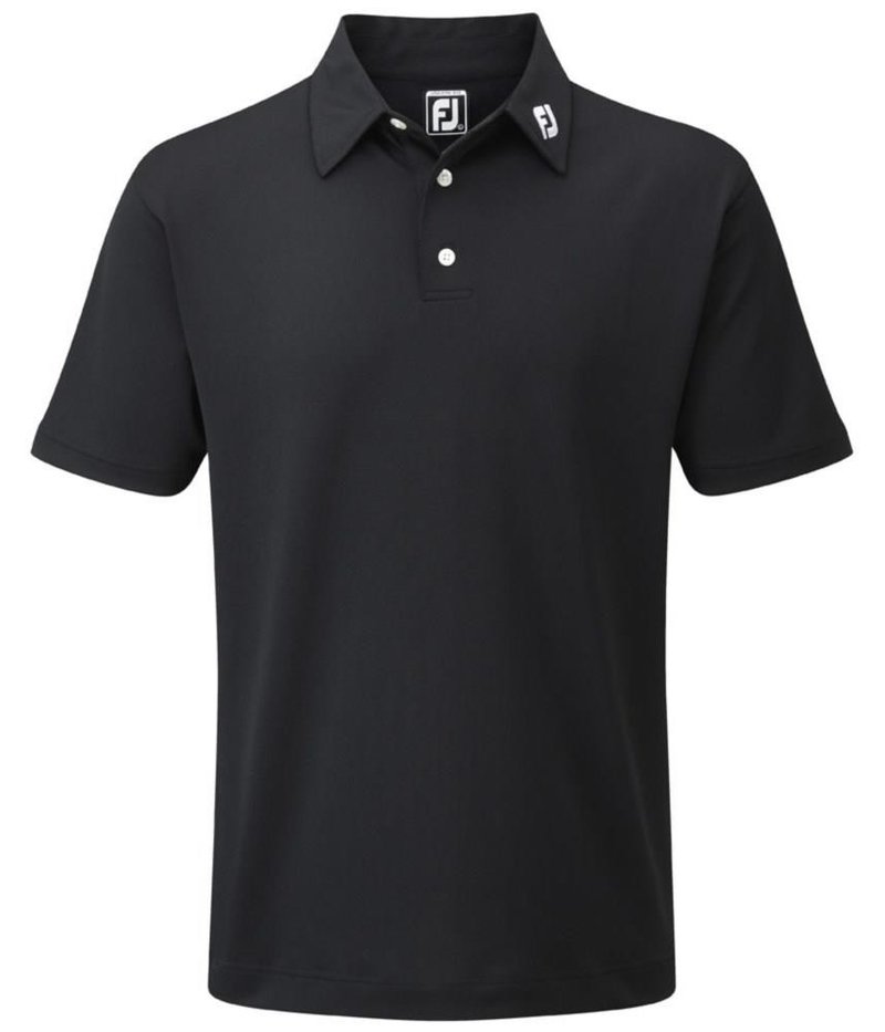 FootJoy Stretch Pique Solid Herren Poloshirt, schwarz