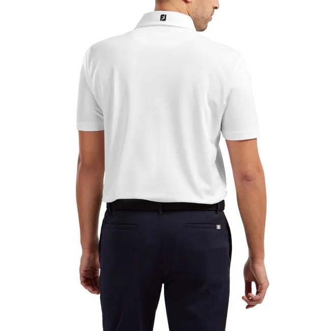 FootJoy Stretch Pique Solid Herren Poloshirt, weiss