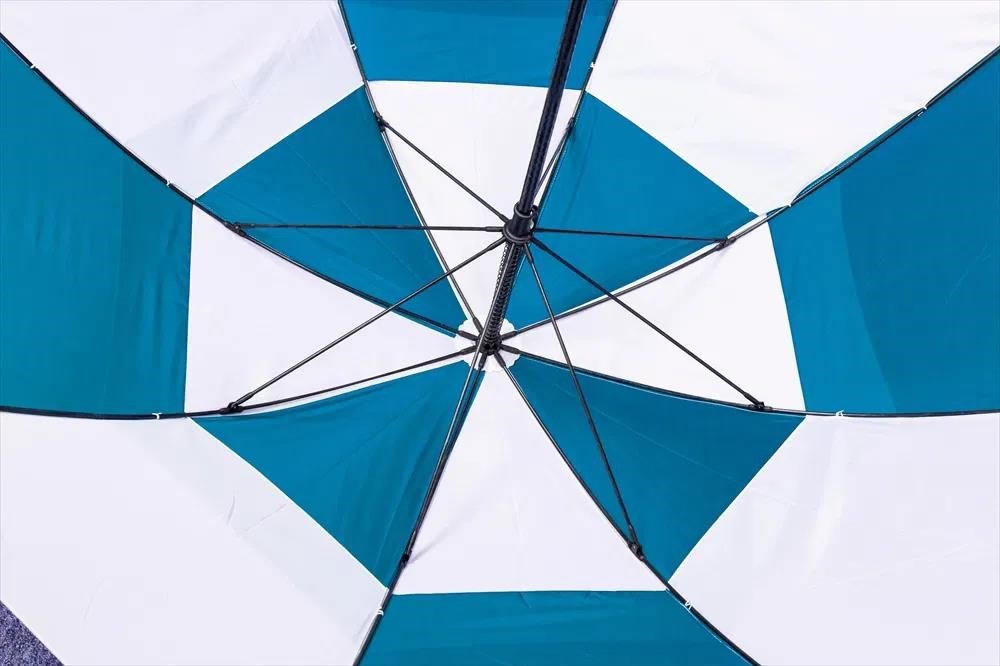 Longridge Dual Canopy Regenschirm 60", blau/weiß