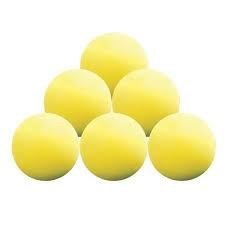 Longridge Yellow Foam Trainingsbälle, 6Stk.