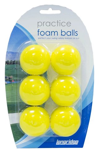 Longridge Yellow Foam Trainingsbälle, 6Stk.