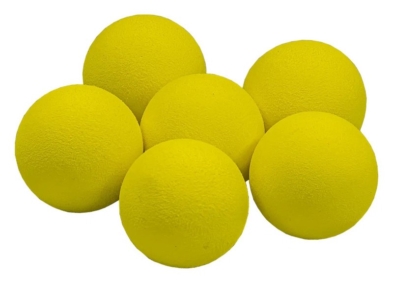 Longridge Yellow Foam Trainingsbälle, 6Stk.