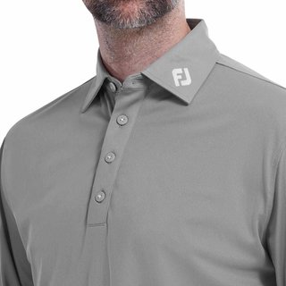 FootJoy Thermolite Herren Langarm-Polo, grau