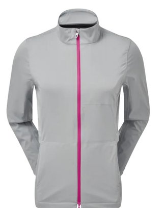 FootJoy Hydroknit 1/2 Zip Waterproof Damenjacke, grau/rosa