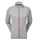 FootJoy Hydroknit 1/2 Zip Waterproof Damenjacke, grau/rosa
