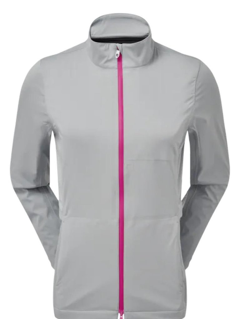 FootJoy Hydroknit 1/2 Zip Waterproof Damenjacke, grau/rosa