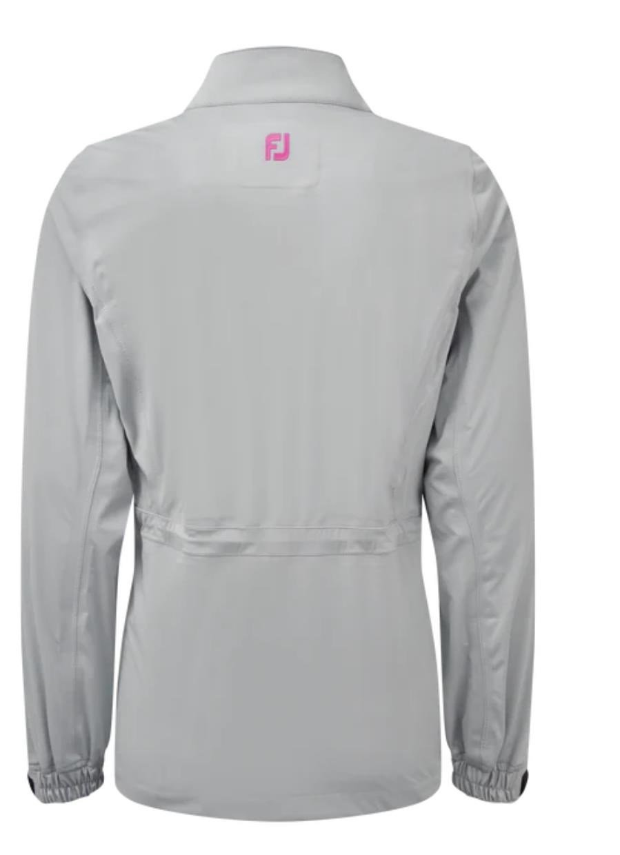 FootJoy Hydroknit 1/2 Zip Waterproof Damenjacke, grau/rosa