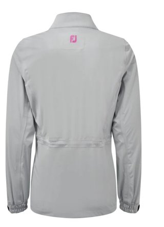 FootJoy Hydroknit 1/2 Zip Waterproof Damenjacke, grau/rosa