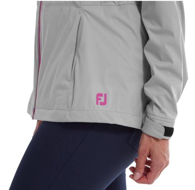 FootJoy Hydroknit 1/2 Zip Waterproof Damenjacke, grau/rosa