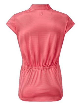 FootJoy Tonal Stripe Lisle Damen Poloshirt, coral