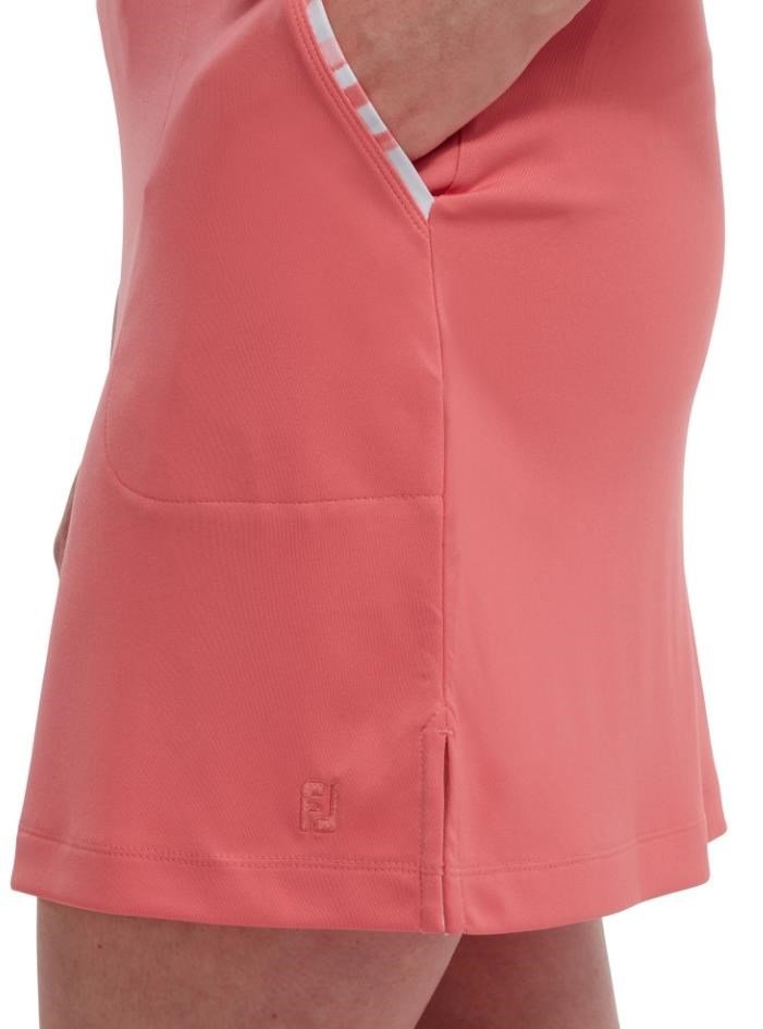 FootJoy Interlock Watercolour Trim Golfrock, bright coral