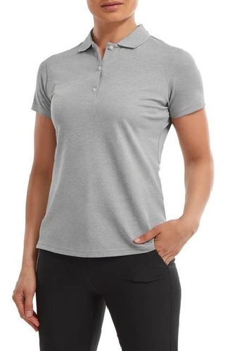 FootJoy Stretch Pique Solid Damen Poloshirt, grau