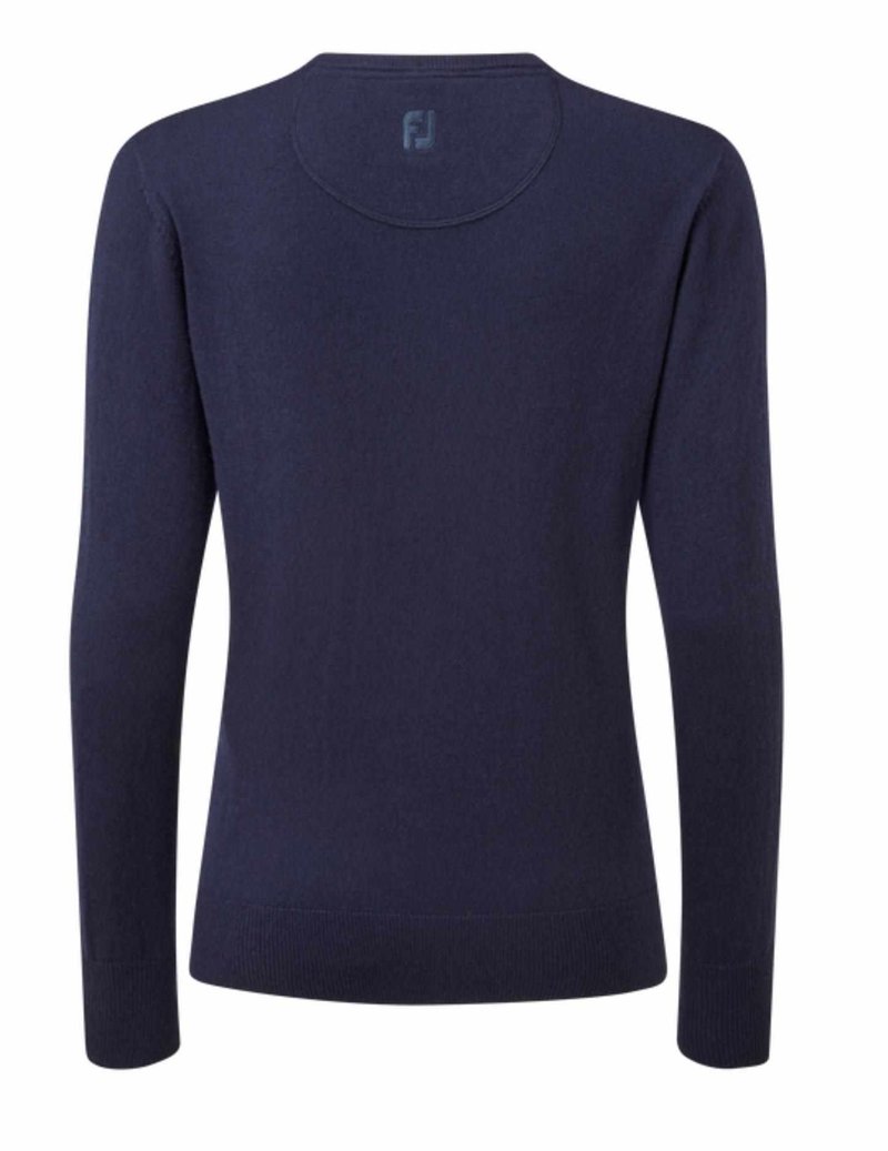 FootJoy Wool Blend V-Neck Damen Pullover, dunkelblau