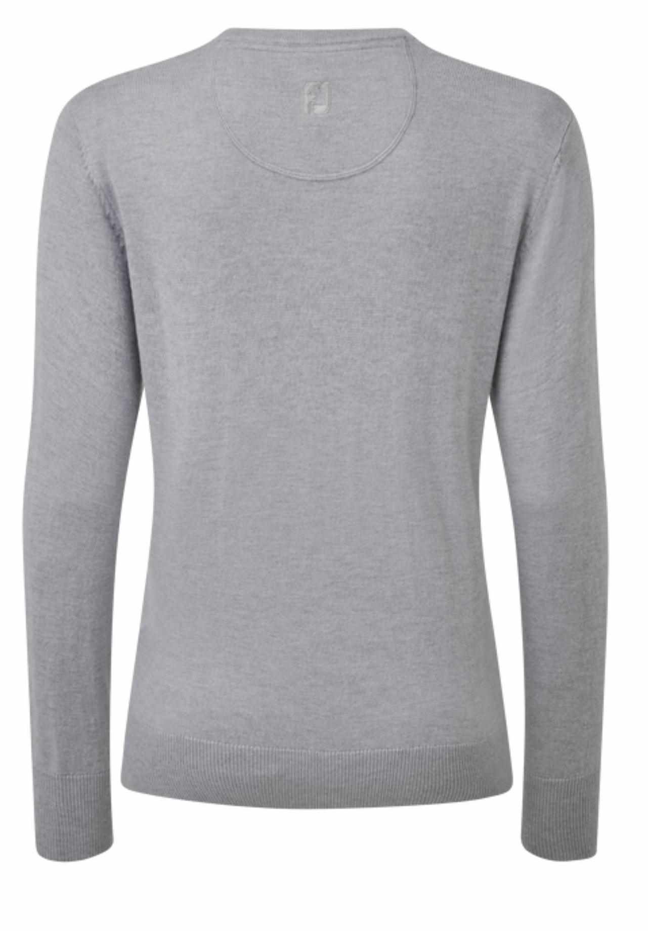 FootJoy Wool Blend V-Neck Damen Pullover, grau