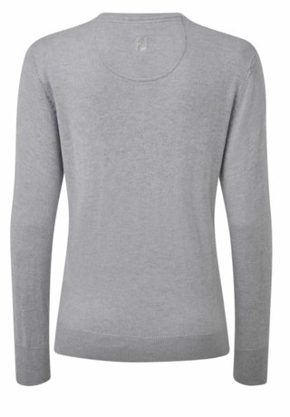 FootJoy Wool Blend V-Neck Damen Pullover, grau