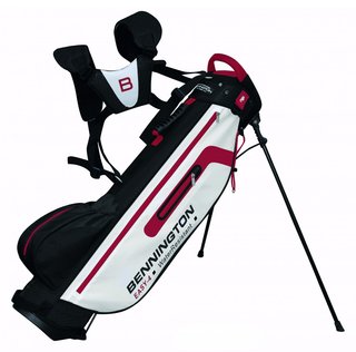 Bennington EASY 4 Water Resistant Stand Bag, Schwarz/Weiß/Rot