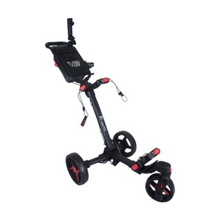 Axglo Tri-360 V2 Golf Trolley, schwarz/rot