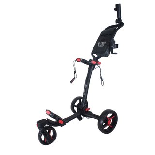 Axglo Tri-360 V2 Golf Trolley, schwarz/rot