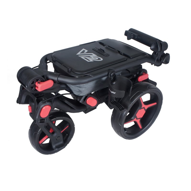 Axglo Tri-360 V2 Golf Trolley, schwarz/rot