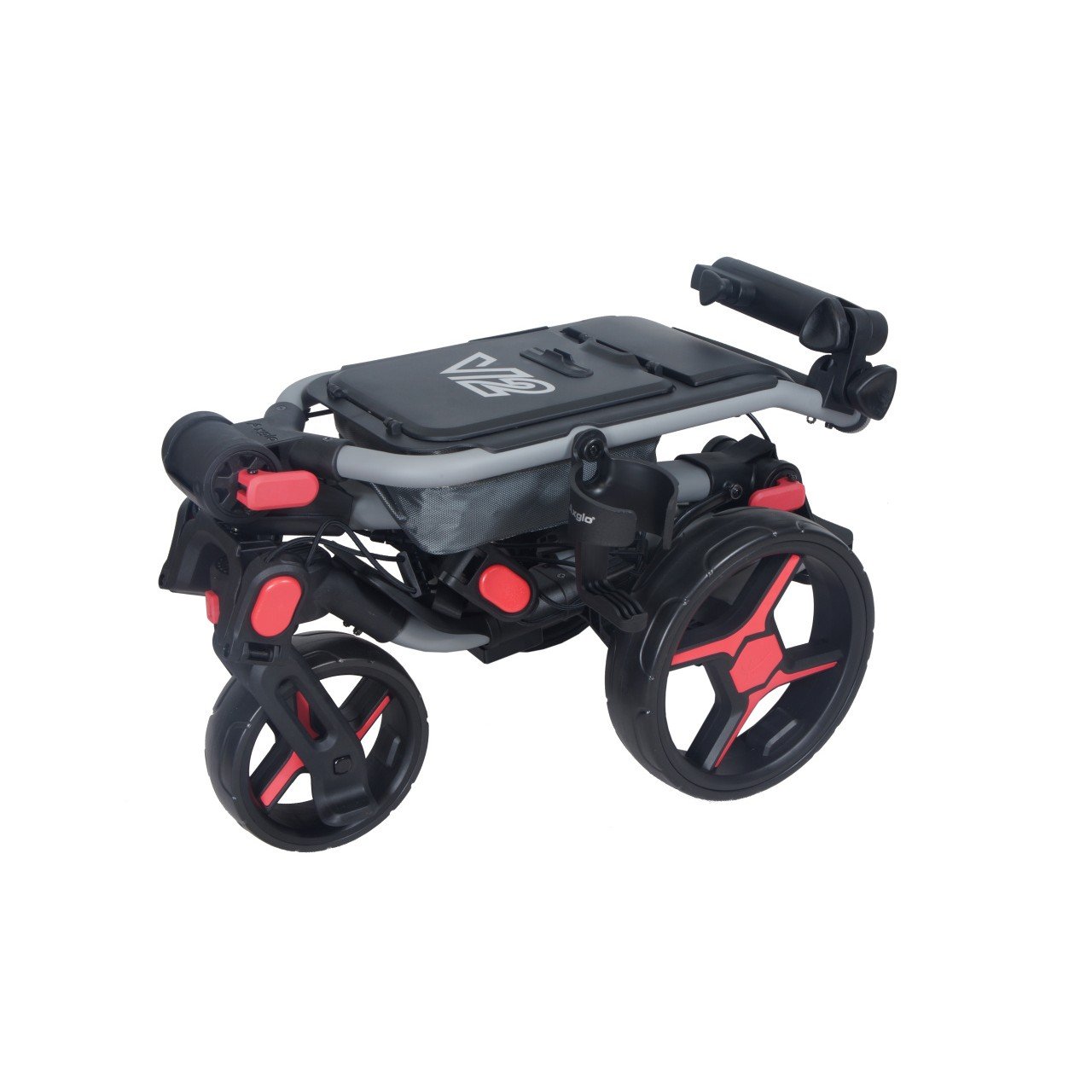 Axglo Tri-360 V2 Golf Trolley, grau/rot