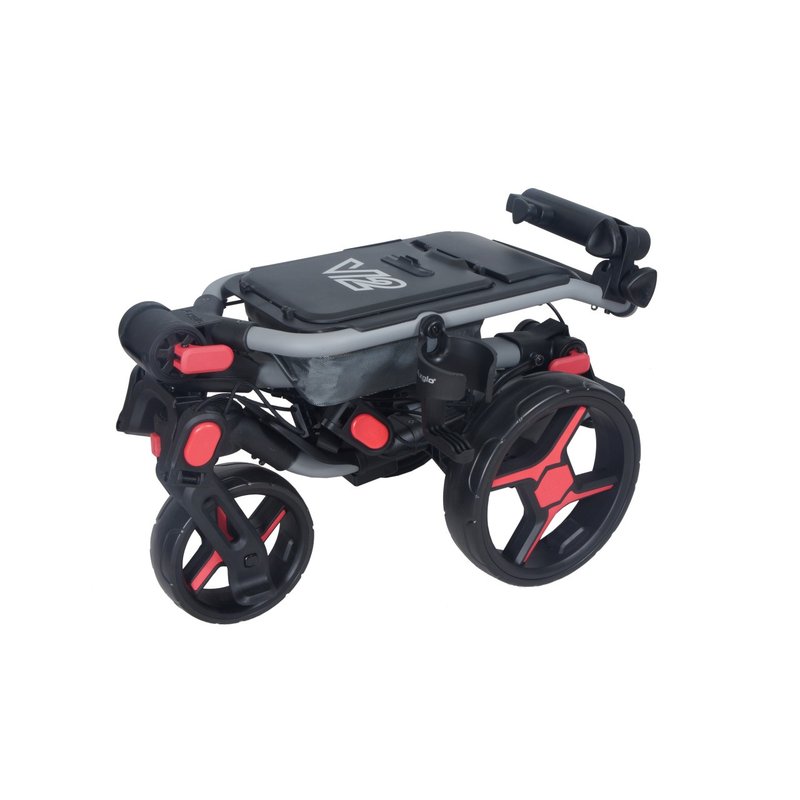 Axglo Tri-360 V2 Golf Trolley, grau/rot