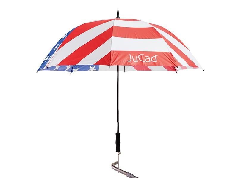 JuCad Teleskop-Golfschirm 68" mit Schirmstift, stars & stripes