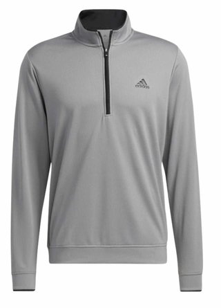 Adidas Quarter Zip Herren Sweatshirt, grau/schwarz