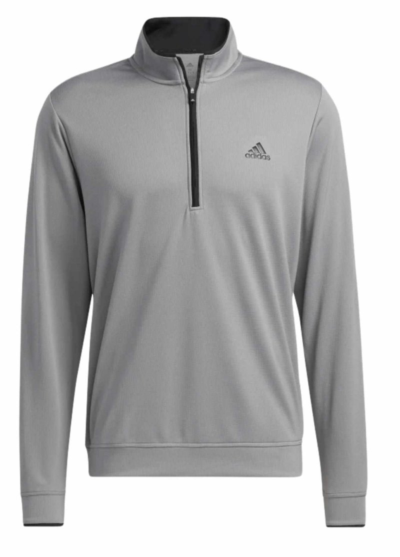 Adidas Quarter Zip Herren Sweatshirt, grau/schwarz