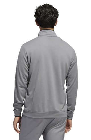Adidas Quarter Zip Herren Sweatshirt, grau/schwarz